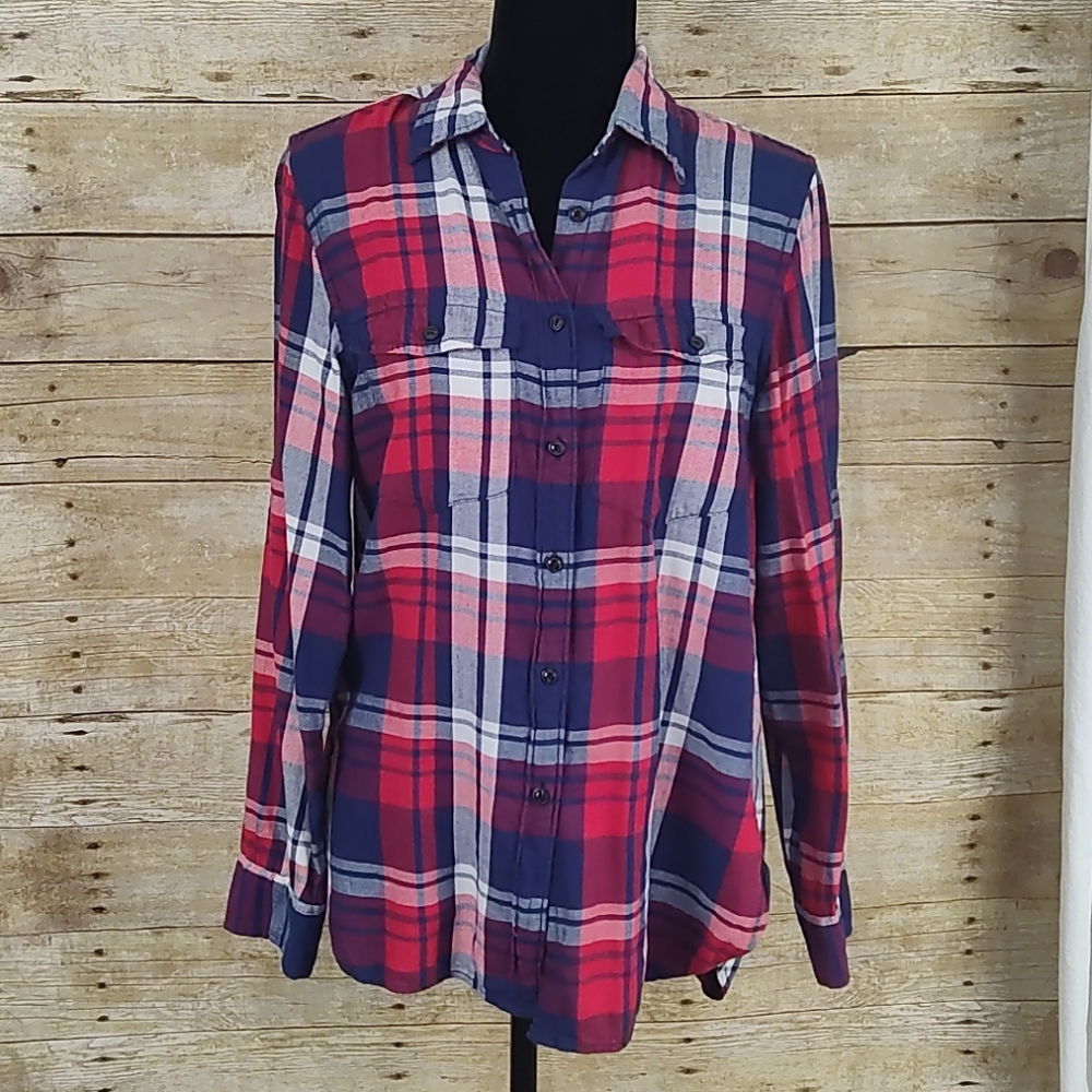Denim & Supply Ralph Lauren Plaid Button Top